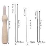 HULIANFU MIUSIE 11 PCS Needle Felting Needle Felting Kit Diy Wool Felt Needle Felting Kit Diy with Handle Wool Felt Pocked Needles