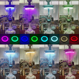 HULIANFU LOMINT Colorful LED Hookah Lights Show Shisha Ring Lamp Magnet Adsorption With Remote Control Cachimba Accessories