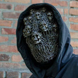 HULIANFU Steam Skull Halloween Mask Realistic Latex Full Face Creepy Skull Head Headgear Horror Mask Party Halloween Decoration