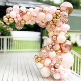 HULIANFU Macaron Pink Balloon Garland Arch Kit Wedding Birthday Party Decoration Kids Globos Rose Gold Confetti Latex Ballon Baby Shower