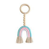 HULIANFU Macrame Rainbow Wall Hanging Decoration Boho Home Decor Party Supplies Baby Shower Dorm Kid Room Bead Tassels Ornaments