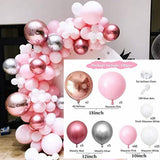 HULIANFU Macaron Pink Balloon Garland Arch Kit Wedding Birthday Party Decoration Kids Globos Rose Gold Confetti Latex Ballon Baby Shower