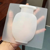 HULIANFU Silicone Sticky Vase Stick on The Wall Flower Pot   Flower Plant Vases Flower Container for Home Offices Wall Decorations