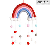 HULIANFU Nordic Cloud Rainbow Raindrop Wall Hangings Decoration For Kid Girls Bedroom Hanging Pendant Baby Bed Tent Hanging Toy Pendant