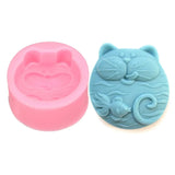 HULIANFU Non-Stick Silicone Mold 3D Silicone Soap mold DIY New Cat  Fish Craft Art Silicone Soap mold Craft Mold DIY Handmade Candle mold