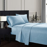 HULIANFU Simple Queen King Size Bed Sheet Sets Stripe Bedding Sets Luxury Bed Linens Bed Sheets And Pillowcase For Single Double Bed