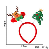 HULIANFU 2023 Cartoon Red Christmas Hair Band Santa Claus Snowman Antlers Headband Merry Christmas Decor Adult Kids Naviidad Gifts Noel Toys