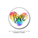 HULIANFU Pride Rainbow Flag Badge Round Icons Gay Pins Homosexual Love Metal Badges Decorative Brooch Pins Jewelry Accessories Gifts