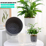 HULIANFU Watering Planter Handmade 2 Layer Self Watering Plant Flower Pot With Water Container Round Flowerpot Home Garden Decor