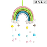 HULIANFU Nordic Cloud Rainbow Raindrop Wall Hangings Decoration For Kid Girls Bedroom Hanging Pendant Baby Bed Tent Hanging Toy Pendant