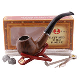 HULIANFU Resin Smoking Tobacco Pipe Set Classic Wooden  Herb Grinder Pipe Smoking Chimney Filter Gift for Smoke Accessories