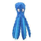 HULIANFU Pet Dog Plush Toy Squeaker Chew Animal Toy Octopus Skin Shell Bite Resistant Plush Toy Funny Durability Molar Toy Pets Supplies