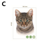 HULIANFU Toilet Stickers 3D Cat Vivid Wall Sticker  Fashion Lovely Animal Pvc Waterproof Decal For Bathroom Toilet Kicthen Decorative
