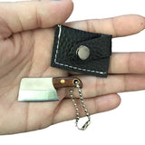 HULIANFU Mini Fold Knife Keychain Stainless Steel Portable Household Fruit Knife Tools Camping Hiking Outdoor Knife Key Pendant