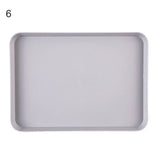 HULIANFU Nordic Simple Rectangular Fruit Dessert Plastic Storage Tray Kitchen Supplies Fruit Plate Restaurant Hotel Bread Pans Tray