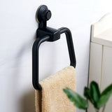 HULIANFU Reusable Vacuum Strong Suction Cup Towel Bars Ring Kitchen Punch Free Towel Hook Storage Shelf Bathroom Towel Holder Sticker