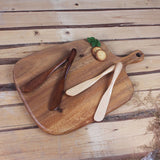 HULIANFU Thick Handle Wooden Butter Knife Marmalade Knife Japan Style Dinner Knives Tabeware With Thick Handle High Quality Knife Style