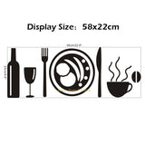 HULIANFU Kitchen Wall Stickers Vinyl Wall Decals for Kitchen English Quote Home Decor Art Decorative Stickers PVC Dining Room For Bar PVC
