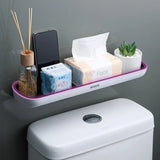 HULIANFU Wall-mounted Bathroom Shelf Toilet Storage Rack For Kitchen Storage Bath Organizer Household Bathroom Accessories Without Drill