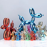 HULIANFU Nordic Resin Dog Crafts electroplating balloon dog sculpture home decorations modern living room desktop animal decor Ornament