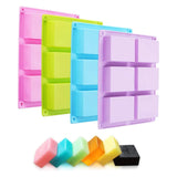 HULIANFU New 4 Cavity 3D Handmade Silicone Soap Molds Massage Therapy Bar Making Mould Tools DIY Oval Shape Soaps Resin Crafts