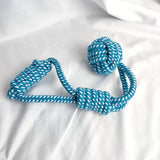 HULIANFU MZHQ 1 Solid color Cotton Rope Braided Labrador Training Molar Teeth Bite-Resistant Teeth Cleaning Dog Pet Toy Ball Dog Supplies