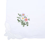 HULIANFU Mayitr 6pcs Vintage Women Ladies Embroidered Hankies Napkin Portable Butterfly Lace Flower Hankies Floral Cloth Handkerchief