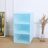 HULIANFU Wholesale 24pcs Shoe Box Set Classic White Foldable Storage Plastic Clear Home Organizer Shoe Rack Stack US CA&amp;NJ warehouse