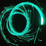 HULIANFU LED Sparkle Whip Led Fiber Optic Whip Glow Stick Luminous Hand Strap Light Up Super Bright Toy Dance Show Performance Multicolor