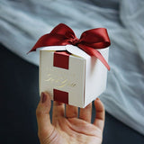 HULIANFU Wedding Favors Gift Box Souvenirs Gift Box With Ribbon Candy Boxes For Christening Baby Shower Birthday Event Party Supplies