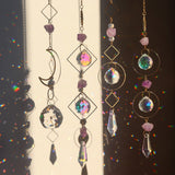 HULIANFU Prism Suncatcher,Hanging Window Crystals,Rainbow Light Catcher,Crystal Sun 50mm Catcher,Summer Gift,Octagon Beads