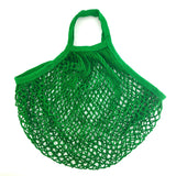 HULIANFU Portable Reusable Grocery Bags Fruit Vegetable Bag Washable Cotton Mesh String Organic Organizer Handbag Short Handle Net Tote