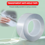 HULIANFU Kitchen sink waterproof and mildewproof nano transparent tape toilet toilet gap strip self-adhesive pool water seal
