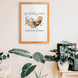 HULIANFU Nordic Style Feminine Posters and Prints Female Celestial Wall Art Sun Moon Body Soul Wall Pictures for Living Room Home Decor
