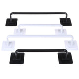 HULIANFU Self Adhesive Wall Mounted Bathroom Towel Bar Shelf Rack Holder Toilet Roll Paper Hanging Hanger S/L Size