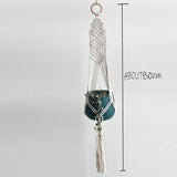 HULIANFU New arrival good quality handmade macrame plant hanger, pot holder  pot hanging  pot tray for garden for home