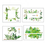 HULIANFU Leaf Green Plant Personality Wall Sticker Light Switch PVC Home Decoration Decal