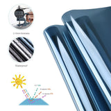 HULIANFU Window Privacy Film Sun Blocking Mirror Reflective Tint One Way, Heat Control Vinyl Anti UV Window Stickers for Home and Office