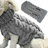 HULIANFU Warm Dog Cat Sweater Clothing Winter Turtleneck Knitted Pet Cat Puppy Clothes Costume For Small Dogs Cats Chihuahua Outfit Vest