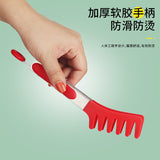 HULIANFU Silicone Stainless Steel Food Tong Grilled Fillet Steak Cold Sauce Spaghetti Noodles Barbecue Multi-Purpose Cross-Border