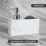 HULIANFU Modern kitchen accessories Soap Dispenser Set Liquid hand soap dispenser pump bottle brushes Holds and Stores Sponges Scrubbers