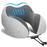 HULIANFU U Shaped Memory Foam Neck Pillows Soft Travel Pillow Massage Neck Pillow Sleeping Airplane Pillow Cervical Healthcare Bedding