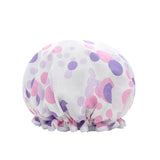 HULIANFU Women Hair Cap Hat Supplies Bathroom Double Layer Shower Waterproof Thick Cover Accessories