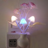 HULIANFU Novelty Night Light US Plug Induction Dream Mushroom Fungus Luminaria Lamp 220V 3 LED Mushroom Lamp led night lights
