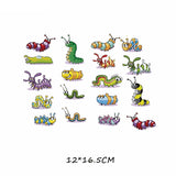 HULIANFU Iron on Cute Animal Patches Set for Clothing DIY T-shirt Applique Vinyl Unicorn Heat Transfer Clothes Stickers Thermal Press T