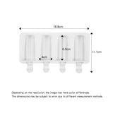 HULIANFU Silicone Ice Cream Mold DIY Homemade Popsicle Moulds Freezer 4 Cell Small Size Ice Cube Tray Popsicle Barrel Makers Baking Tools