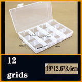 HULIANFU Plastic box Container Screw Holder Case Practical Compartment Jewelry Earring Display case plastic Organizer beads storage boxes