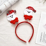 HULIANFU 2023 Red Christmas Hair Band Cartoon Santa Claus Snowman Antlers Headband Merry Christmas Decor Adult Kids Naviidad Gifts Noel Toys