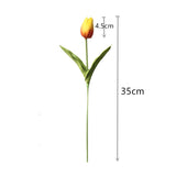 HULIANFU 2023 10PCS Artificial Flowers Garden Tulips Real Touch Flowers Tulip Bouquet Decor Mariage for Home Wedding Decorations Fake Flower