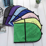 HULIANFU Pet Dog Bath Towel Microfiber Ultra-Absorbent Cat Small Dogs Drying Towel Blanket With Pocket For Large Dogs Bathrobe